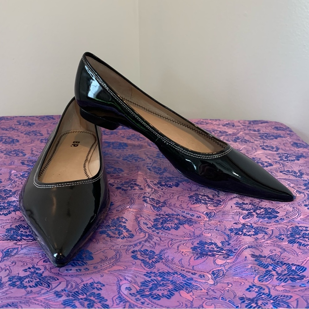 BP Shiny Black Flats